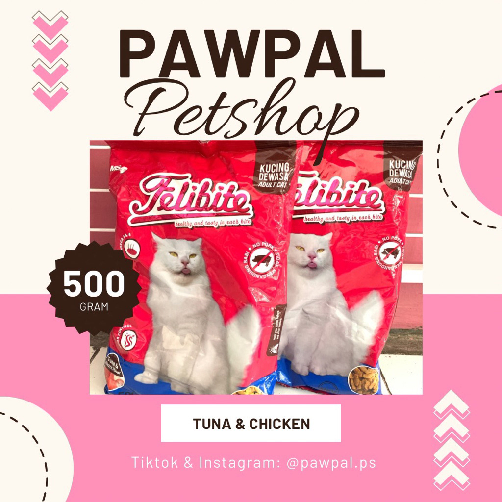FELIBITE MAKANAN KUCING / FELIBITE TUNA & CHICKEN FLAVOR / FELIBITE MURAH / MAKANAN KUCING MURAH
