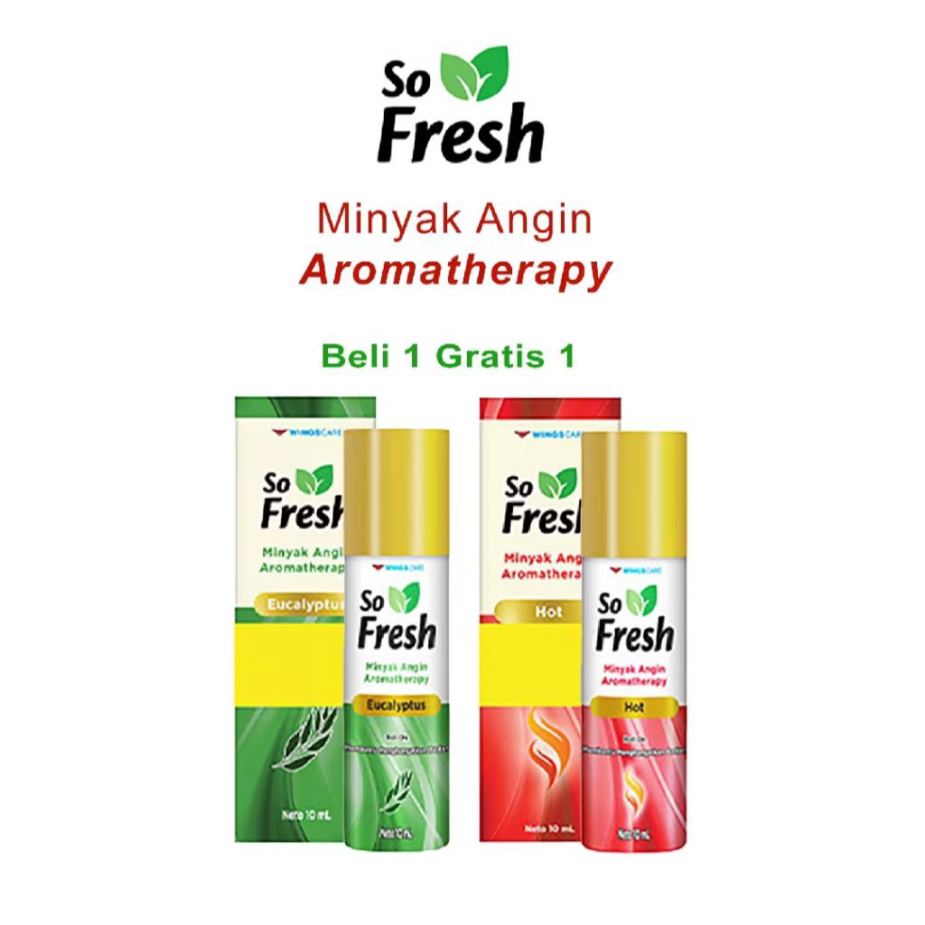 ( Paket isi 2 ) So Fresh Minyak Angin Aromatherapy Eucalyptus Hot