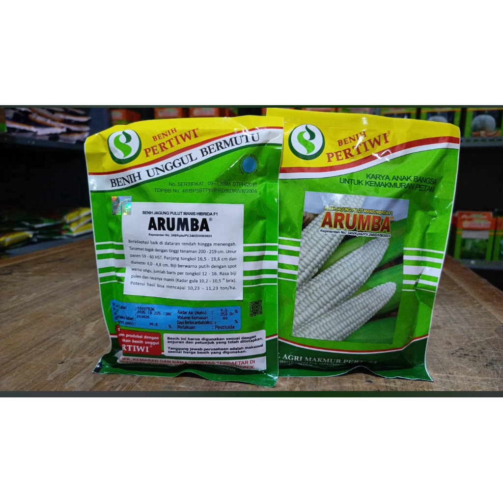 

benih jagung Pulut Arumba kemasan 250gr
