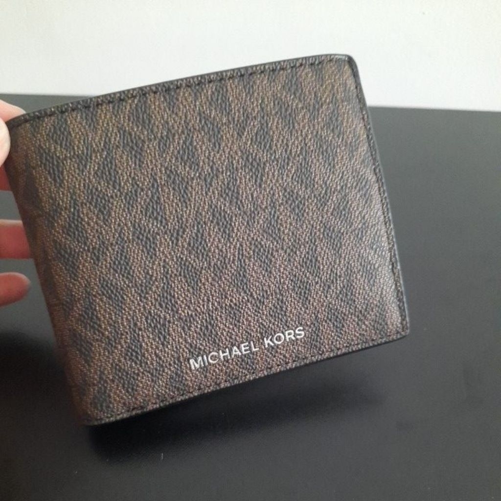 Dompet Pria MK Men Wallet Sign Brown Card Case