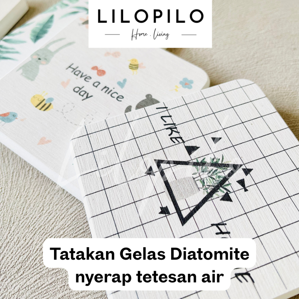 Drying Stone Coaster Pattern / Diatomite Coaster / Tatakan Gelas Diatomite