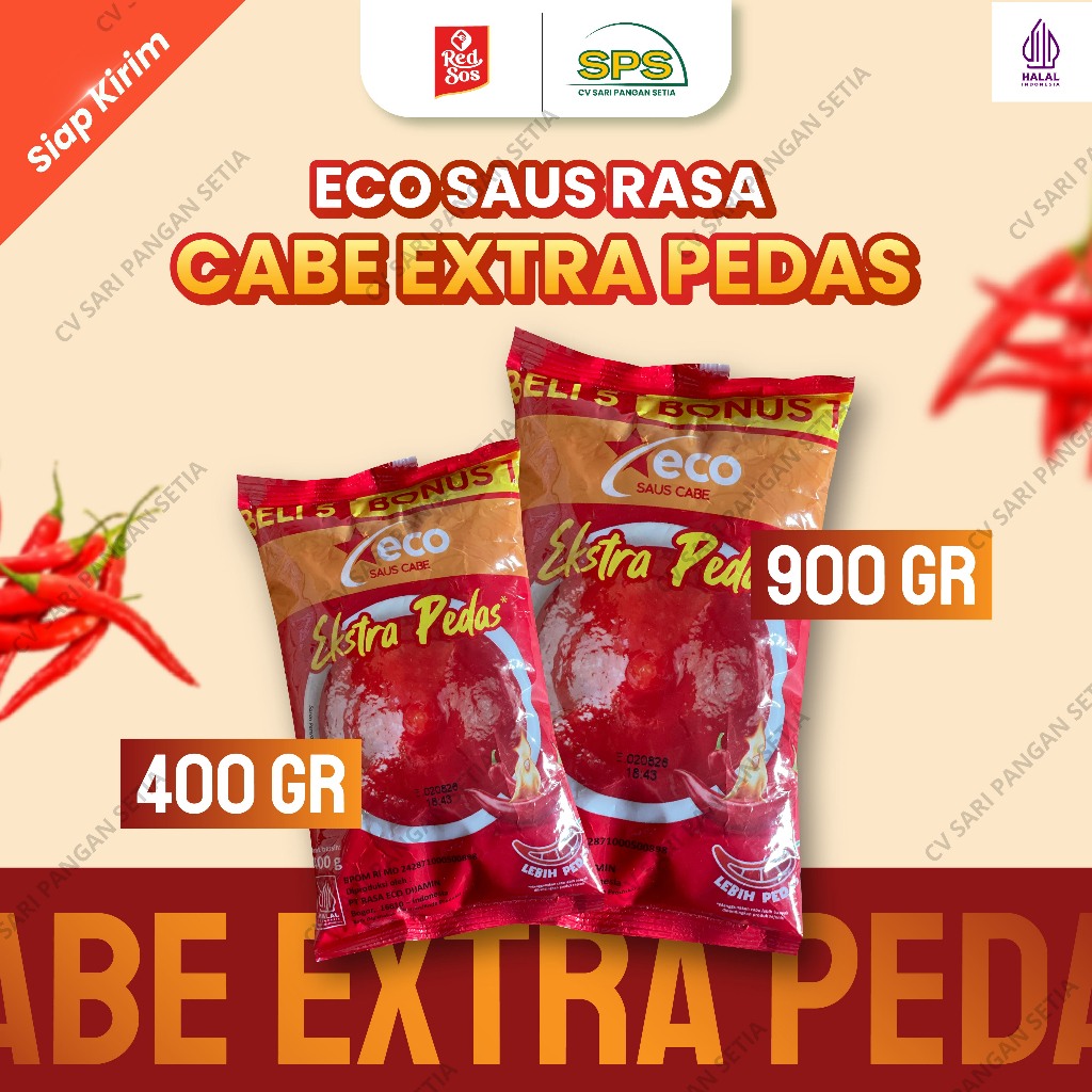 

Eco Saus Cabe Extra Pedas | Bumbu Tambahan Makanan