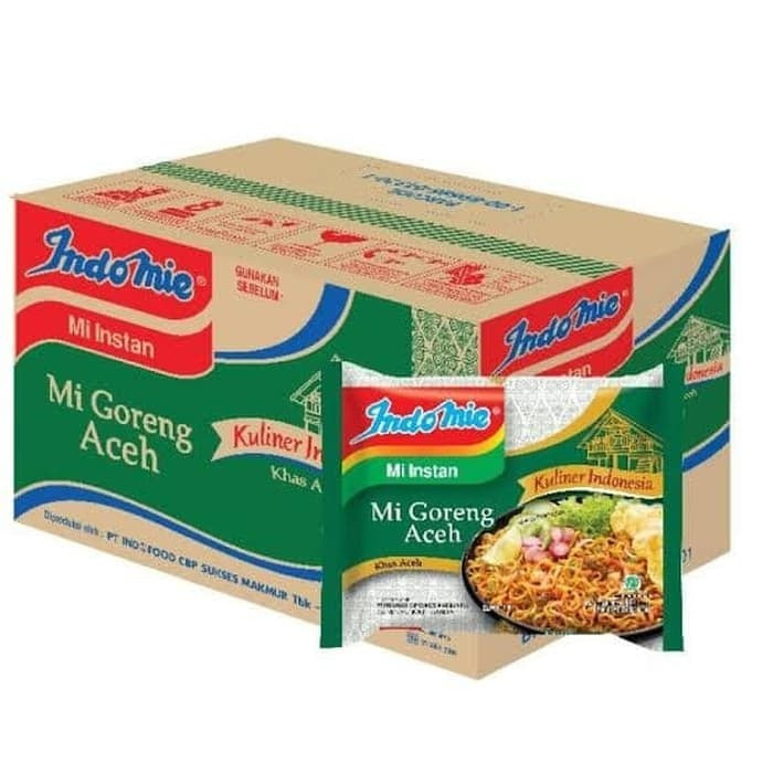 Indomie All variant per dus rasa goreng, ayam bawang, aceh, geprek, rendang, kriuk, bangladesh, kari