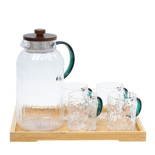 Appetite 1.8 Ltr Jeza Set 6 Pcs Teko Minum & Gelas Kaca Dengan Nampan