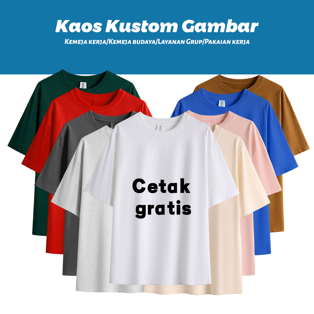 Kemeja Custom Logo Kemeja Kerja Formal Kemeja Bordir Nama Seragam Keluarga Bahan Katun Combed Unisex