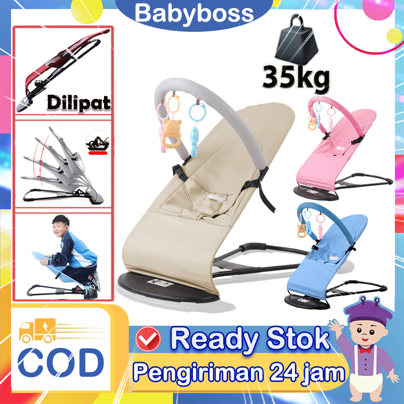 TERLARIS BabyBoss Kursi Ayunan Bayi Lipat/Kursi Bouncer Bayi Lipat/Kursi Ayunan Bayi Otomatis