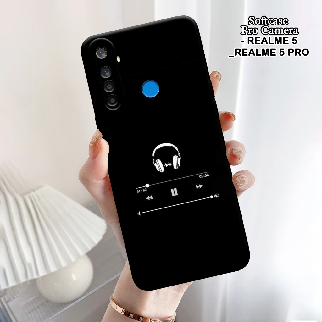 Softcase Realme 5 / 5 Pro - ORORA - Casing Realme 5 - Motif case Musik - Realme - Softcase Realme 5 