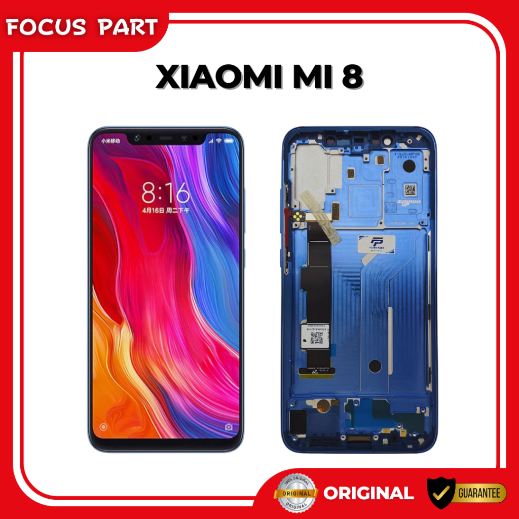 LCD TS FULLSET FRAME XIAOMI MI 8 MI8 ORIGINAL