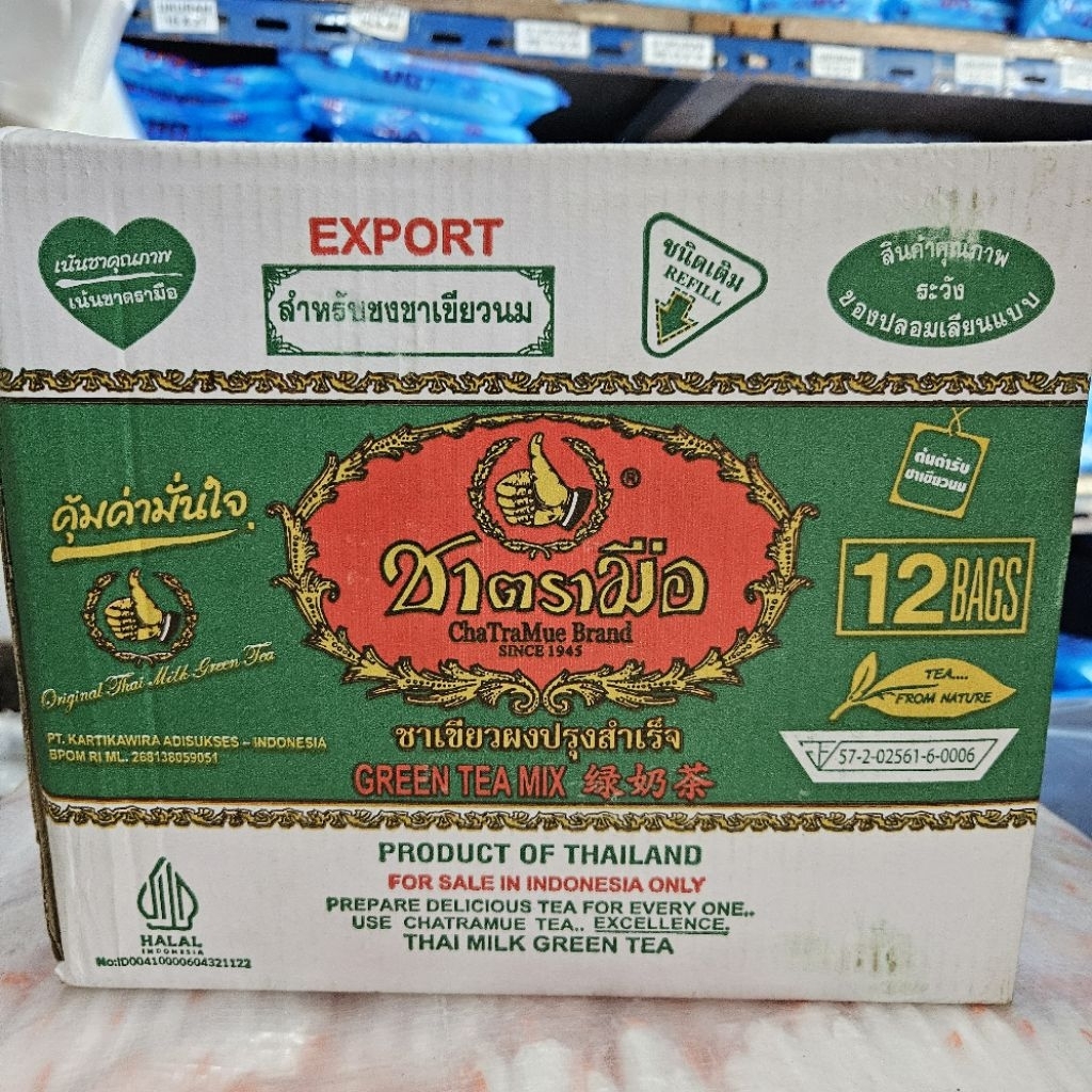 

1 Dus Thai Greentea / Teh Hijau Chatramue Original Halal Bpom