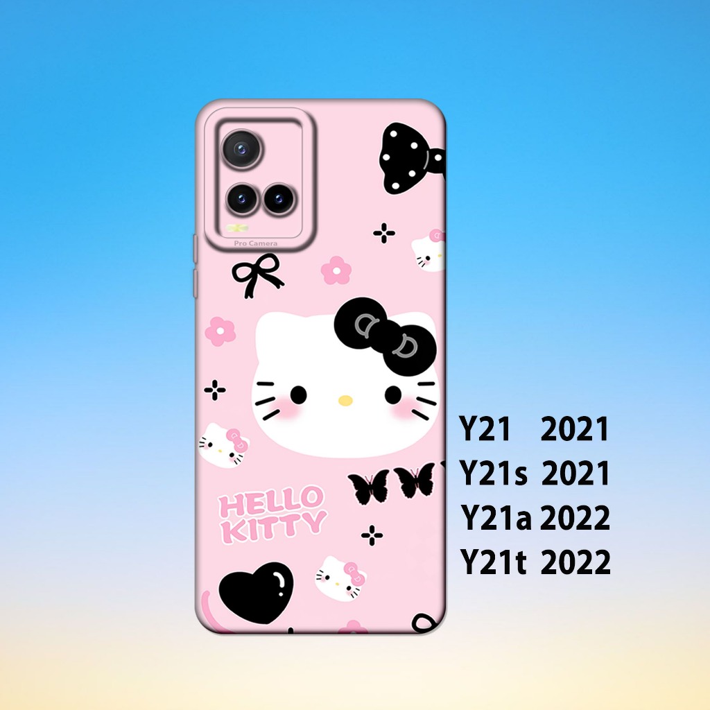 Silikon vivo Y21 ,vivo Y21S ,vivo Y21A ,vivo Y21T _Case Casing Hp Karet Hitam keren Lentur Tebal