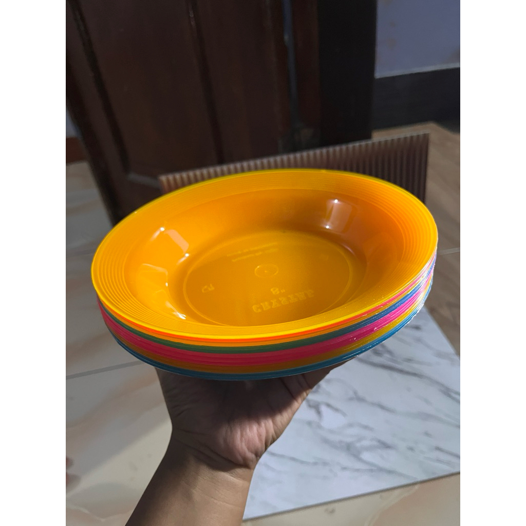 12 pcs (1lusin) piring plastik