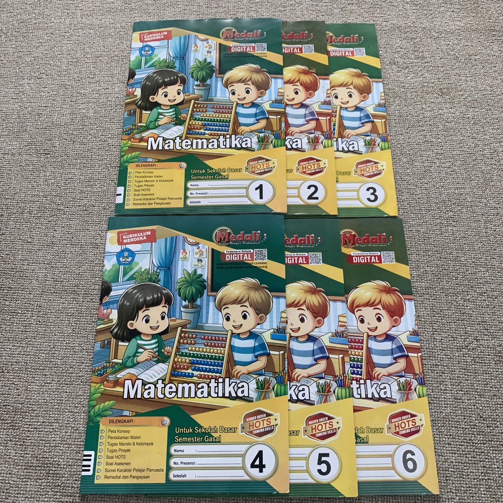 Buku LKS Matematika SD/MI Kelas 1-6 Semester Ganjil Kurikulum Merdeka