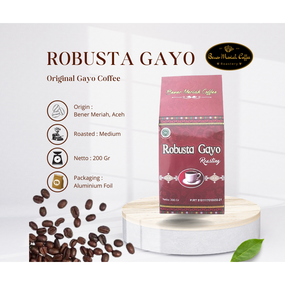

Bubuk Kopi Robusta Gayo 200 Gr Halus | Bener Meriah Coffee