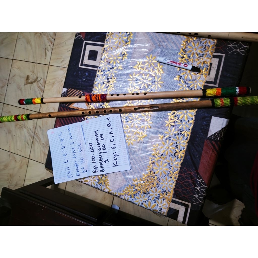 seruling bambu 1 meter+packing 5 rb pvc/bambu