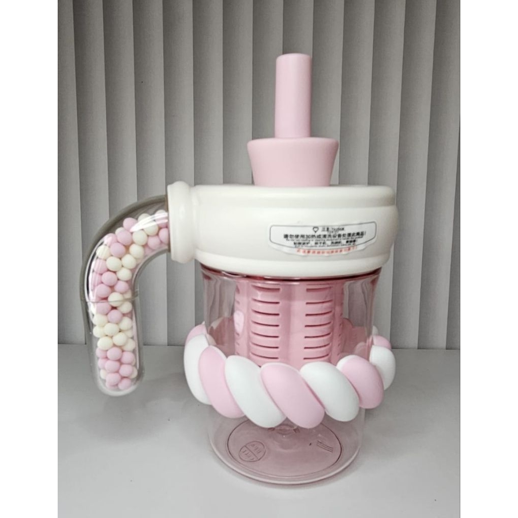 Botol Minum Infused Water Estetik Korea Cup Gelas Aesthetic Lucu Pink–Gemez Shop