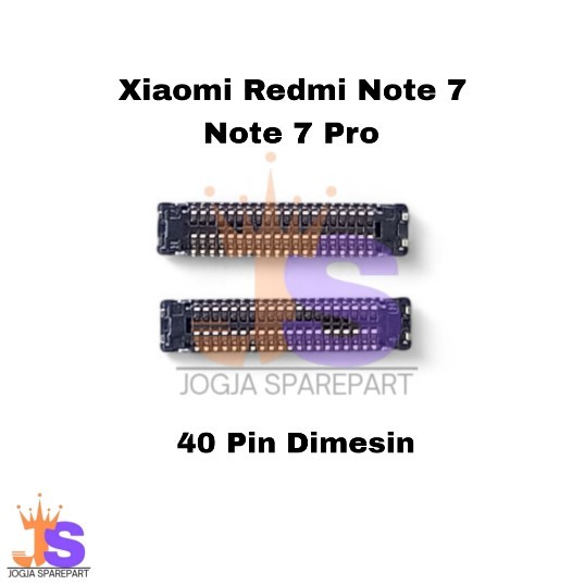 Soket Konektor Lcd Xiaomi Redmi Note 7 Note 7 Pro Fpc 40 Pin Di Board Mesin