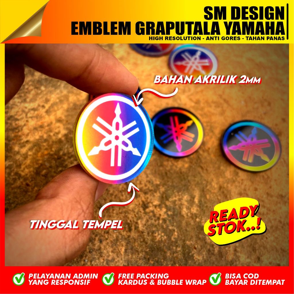 SM Emblem Garputala Yamaha - Emblem Timbul Logo Garputala Yamaha