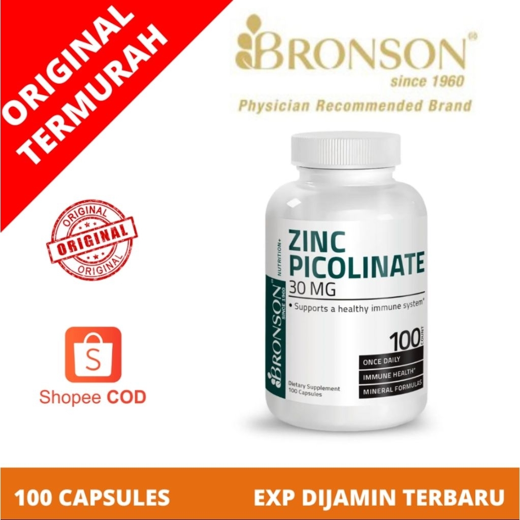 Bronson Zinc Picolinate - 30 mg - 100 Capsules