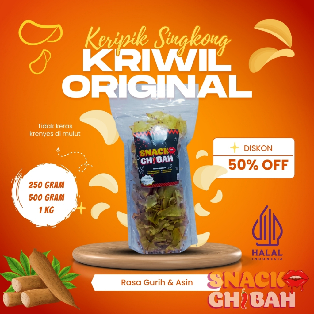 

Keripik Kriwil Original 1kg Murah Bandung Rasa Gurih Asin Tidak Keras Krenyes di Mulut Diskon 50% Off Halal Indonesia