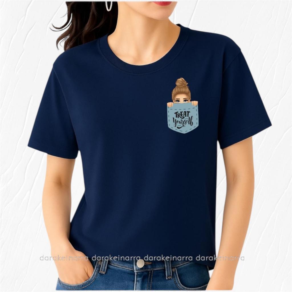 Baju Kaos Wanita Dewasa Bahan Katun adem nyaman dipake sehari hari Atasan harian cewek Oblong peremp