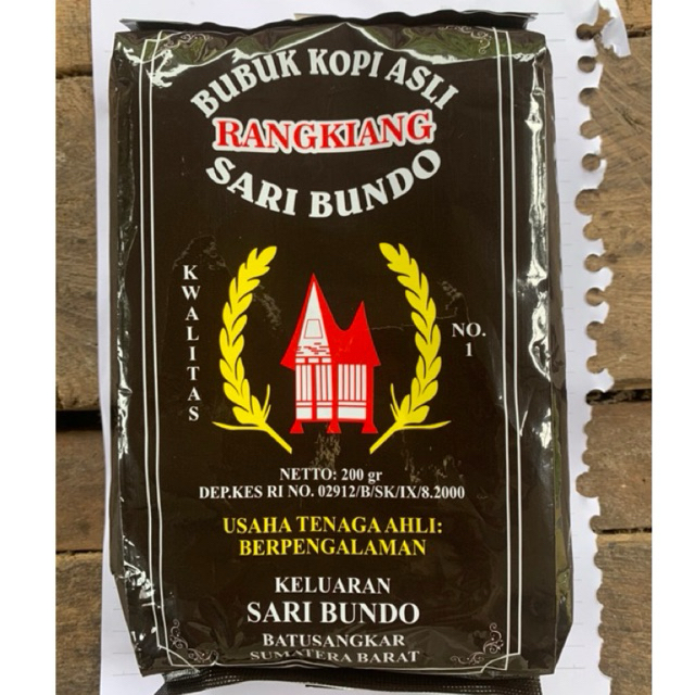 

Kopi Rangkiang Sari Bundo 200 gr kopi bubuk halus/ Sumatera Barat /Batusangkar