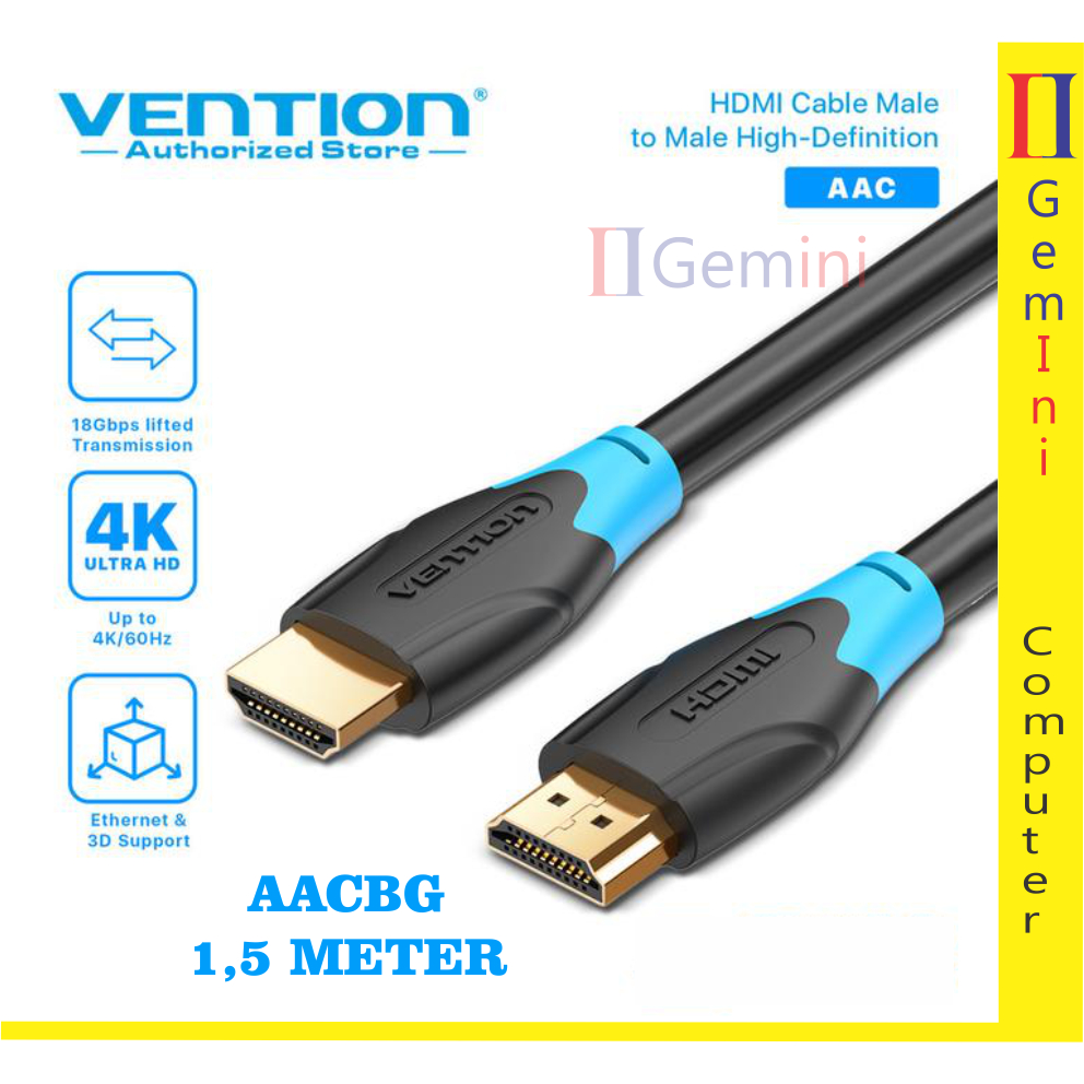 Vention [AACBG 1.5M] Kabel HDMI 3D v2.0 4K UHD High Speed Quality / KABEL HDMI VENTION