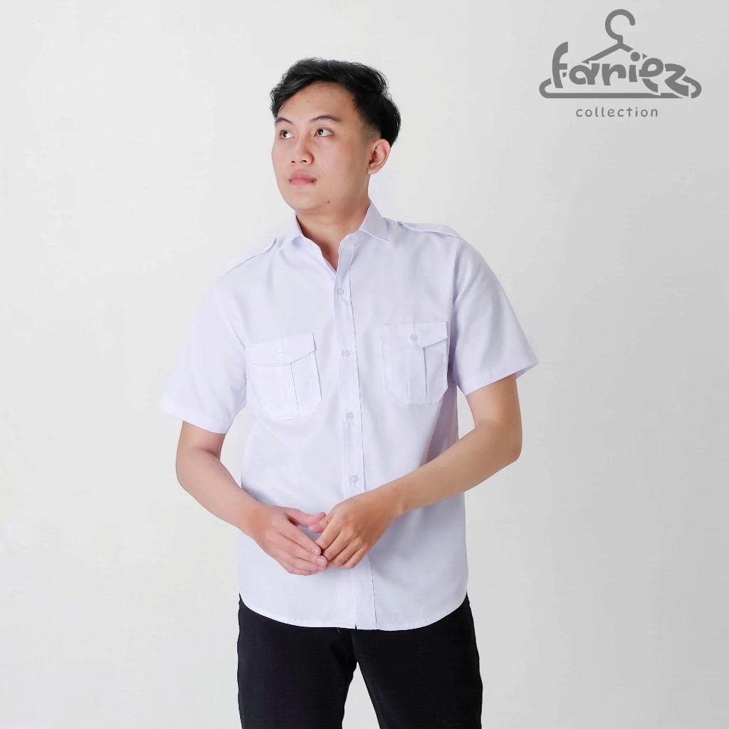 Seragam Kemeja Kerja Pria Putih Polos,PNS Seragam Kerja PDH