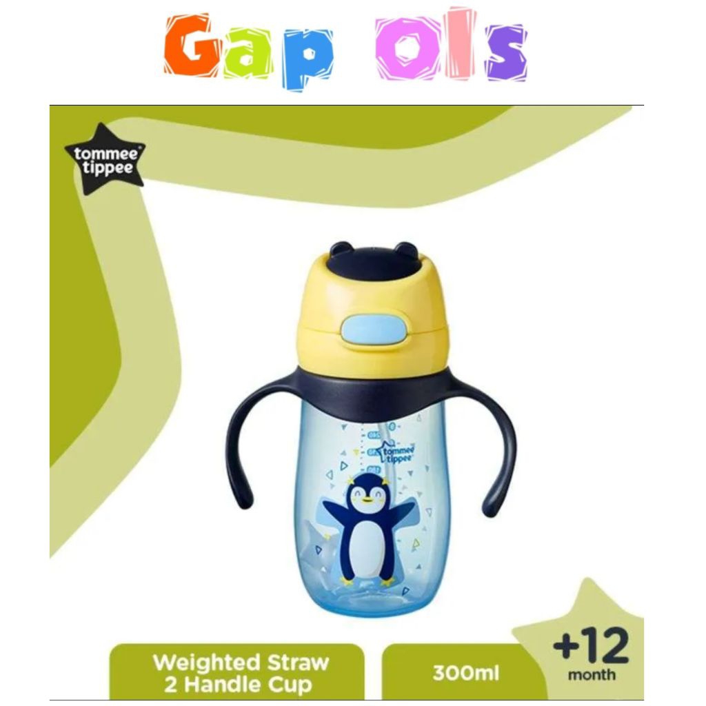 Tommee Tippee Weighted Straw Two Handle Cup Tommee Tippee Botol Sedotan