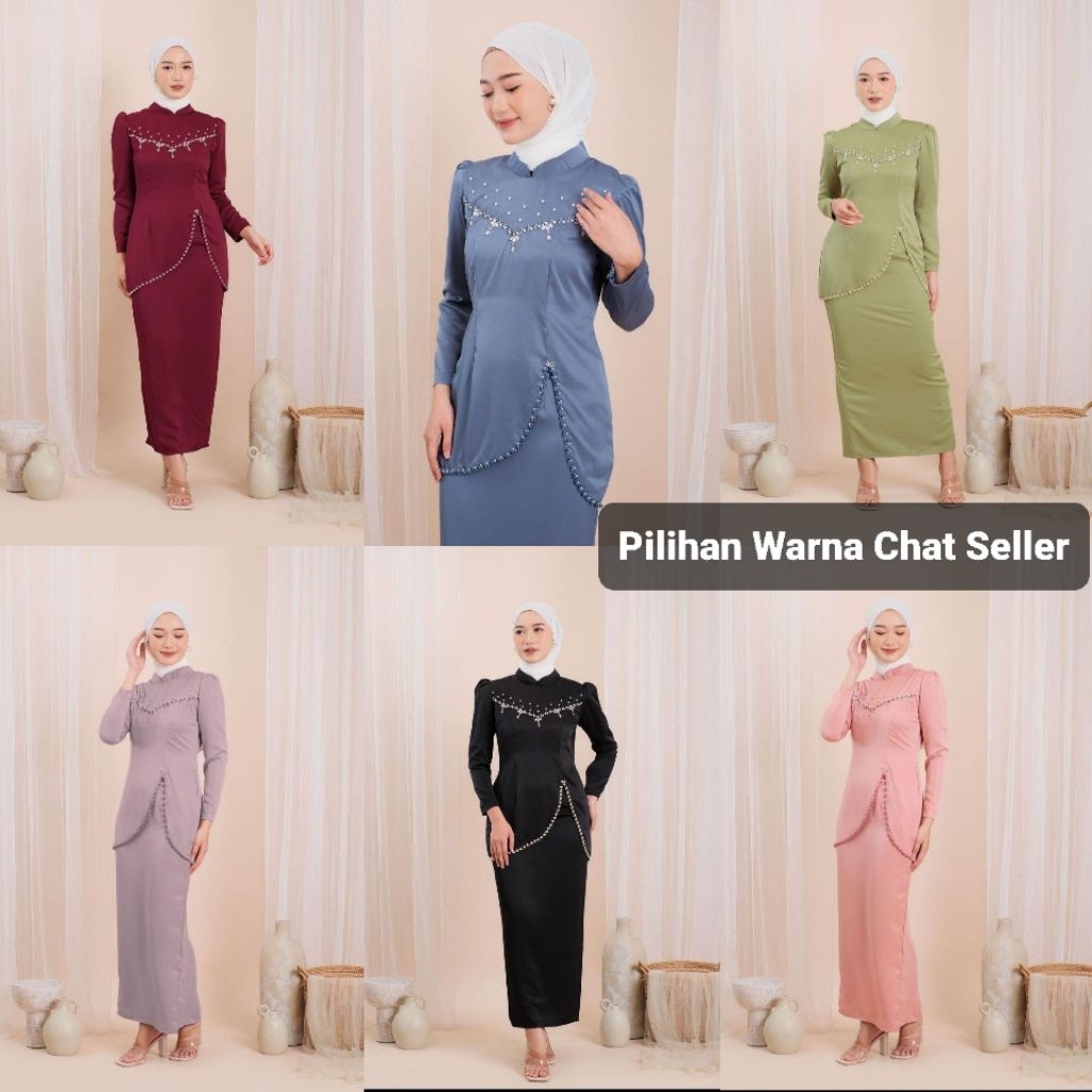 SET KEBAYA FELICIA ORI COUPLE KEMEJA PREMIUM / CUSTOM ANAK & SUPER JUMBO / BAJU SETELAN SERAGAM BATI