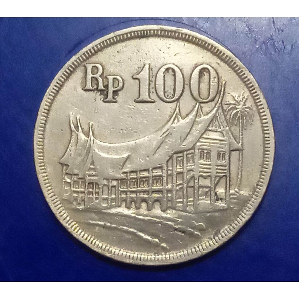 Uang mainan Kuno Koin Koin 100 Rupiah tebal 1973.