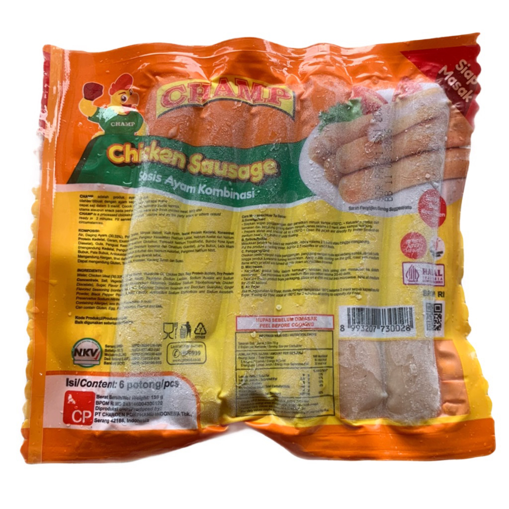 

Sosis Champ Kombinasi Isi 6 Pcs