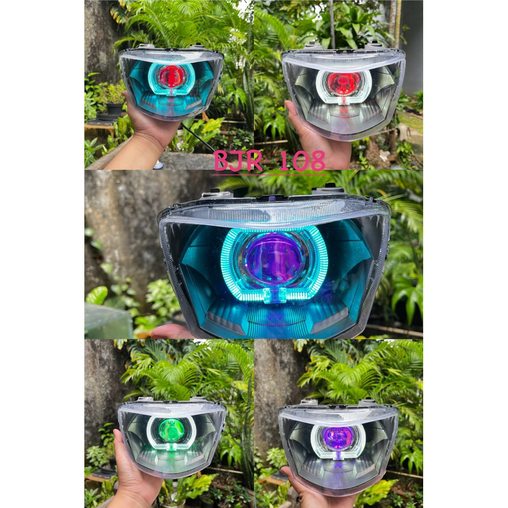 Reflektor set biled ala projie yamaha mio j dan mio GT lampu utama mio j set biled 3.5 in tinggal pa