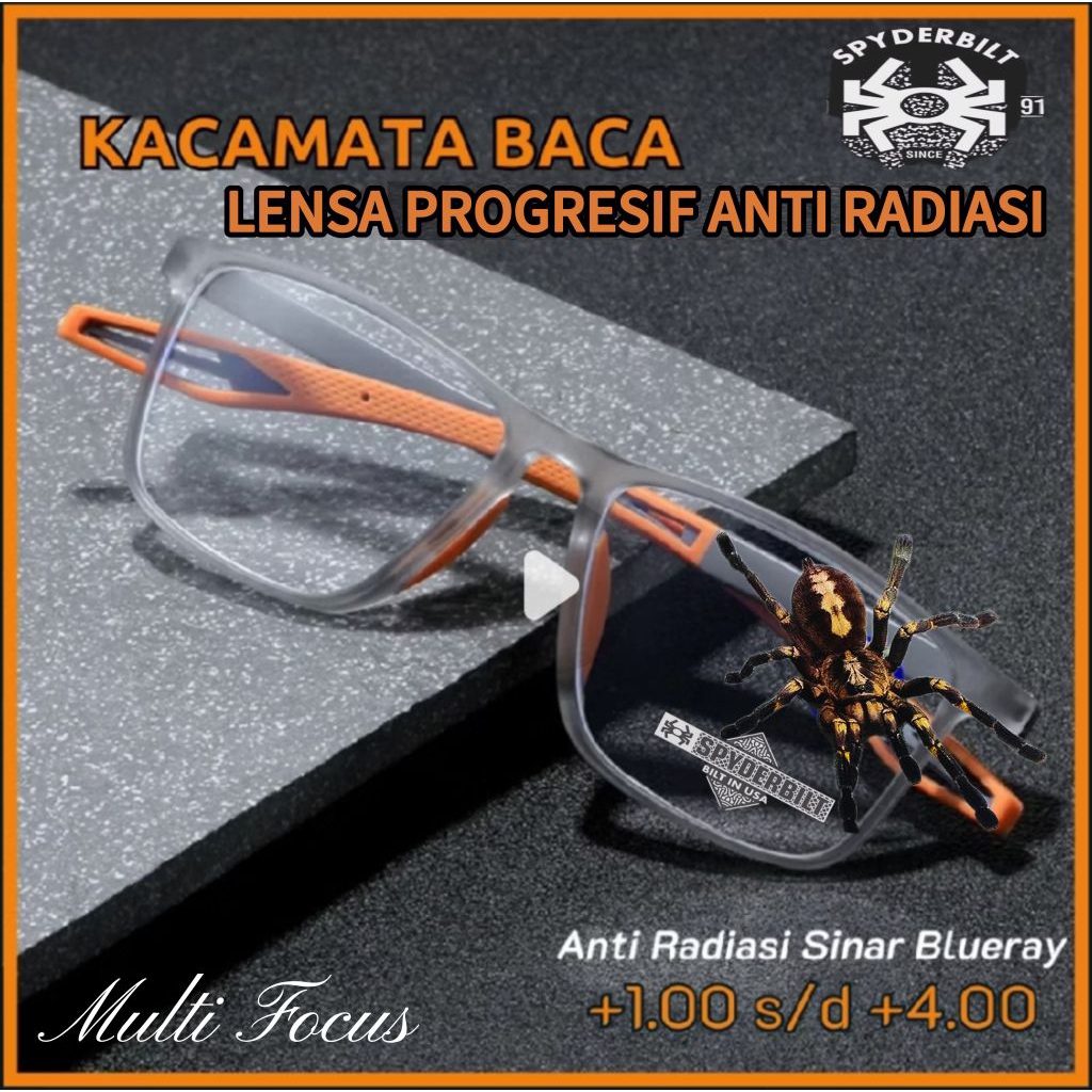 Kacamata Progresif Plus Baca Auto Fokus,Kacamata Minus & Silinder,Kaca Mata Baca,Lensa Progressive B
