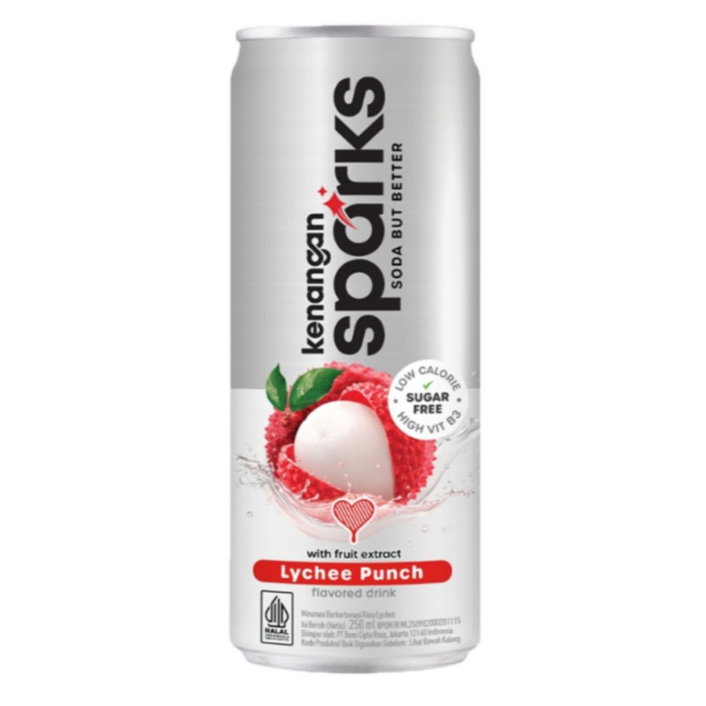 

Kenangan Sparks Minuman Soda Berkarbonasi Lychee Punch 250ml