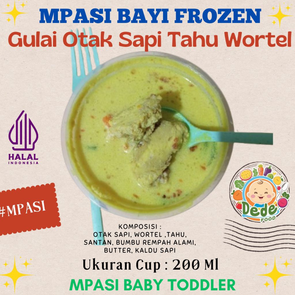 

gulai otak sapi (MPASI bayi dan balita) Frozen