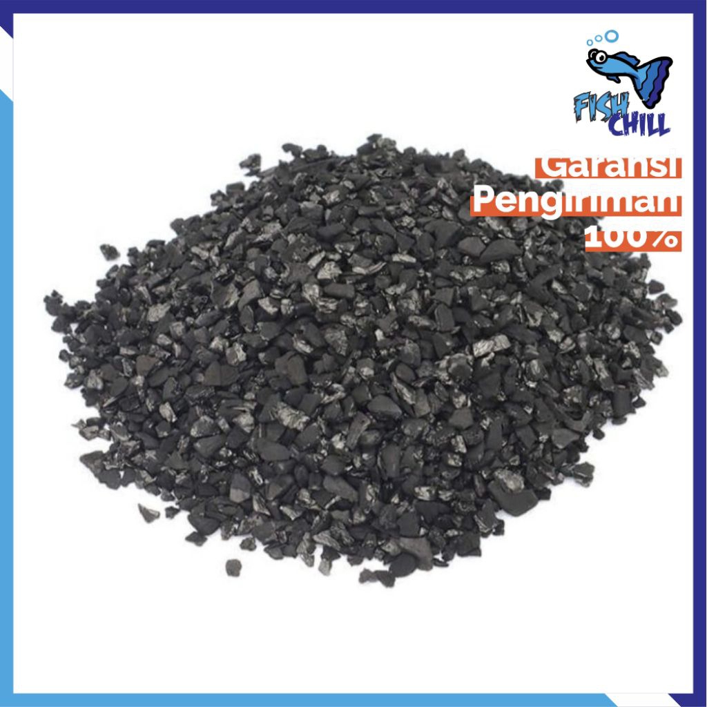 KARBON AKTIF 1KG • Aquarium Aquascape Ikan Hias Air Tawar Asin Filter Pakan Makanan Pelet Hardscape 