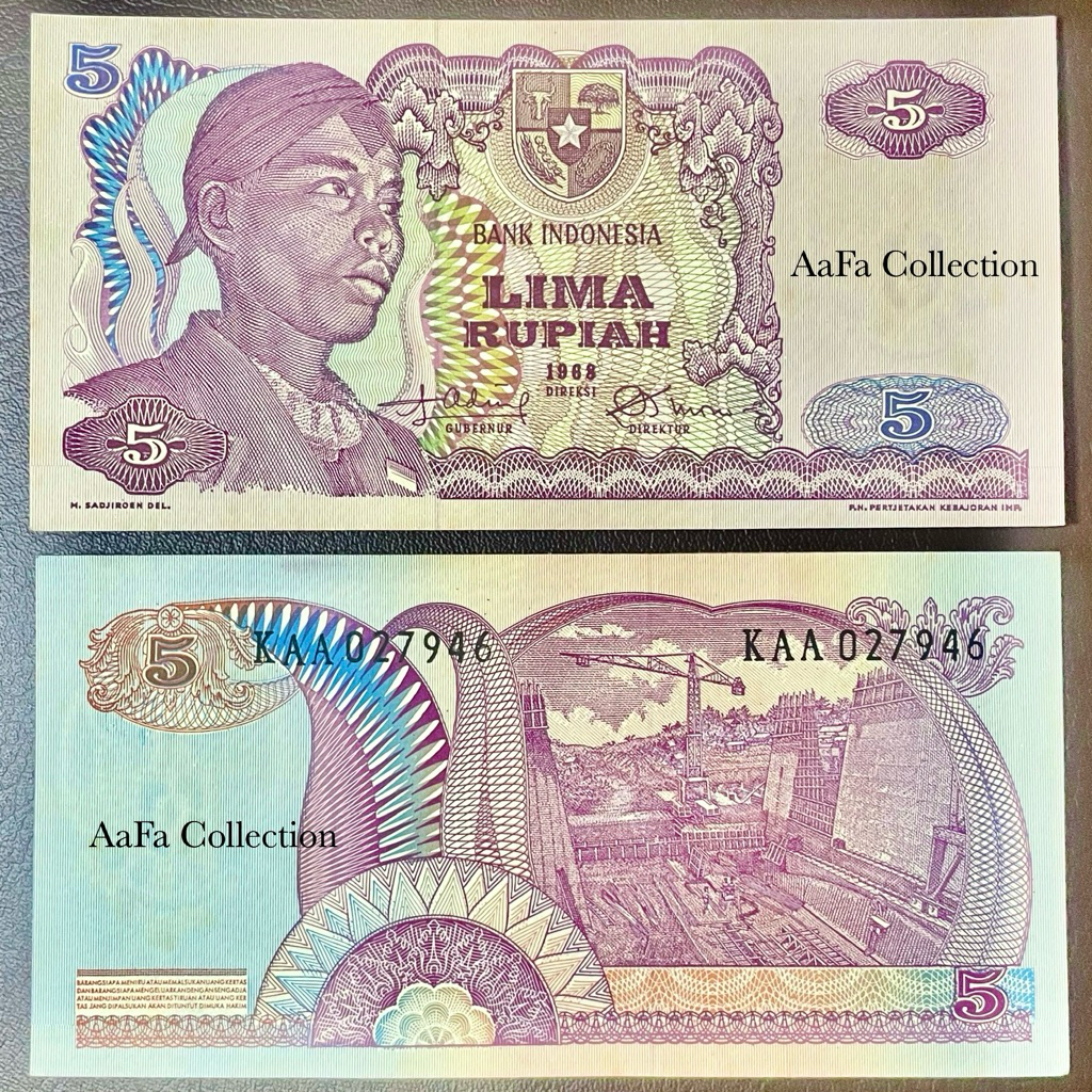 UANG KERTAS KUNO 5 SERI SUDIRMAN 1968