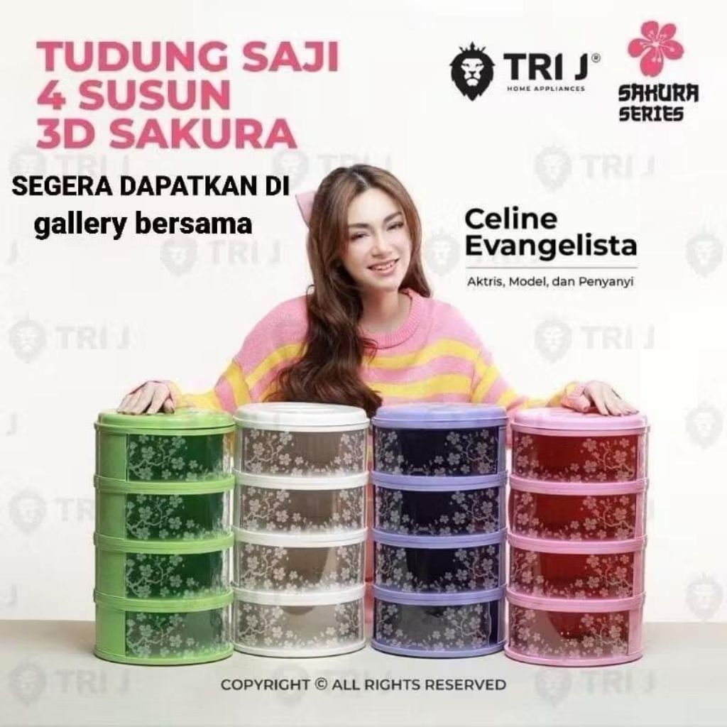 FOOD COVER - 4 SUSUN - TUDUNG SAJI 4 SUSUN  RAK TINGKAT LAUK SAJI