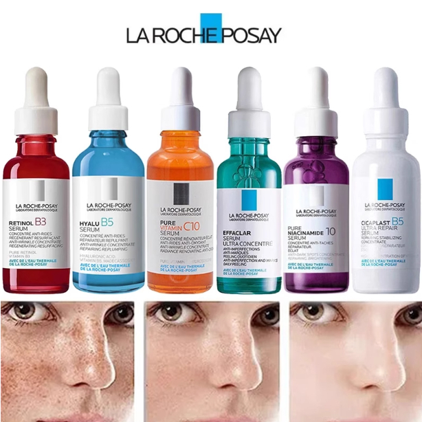 La Roche Posay 10% Pure Niacinamide Serum / Vitamin C10 Serum/ Cicaplast B5 Ultra Repair Serum /Mela