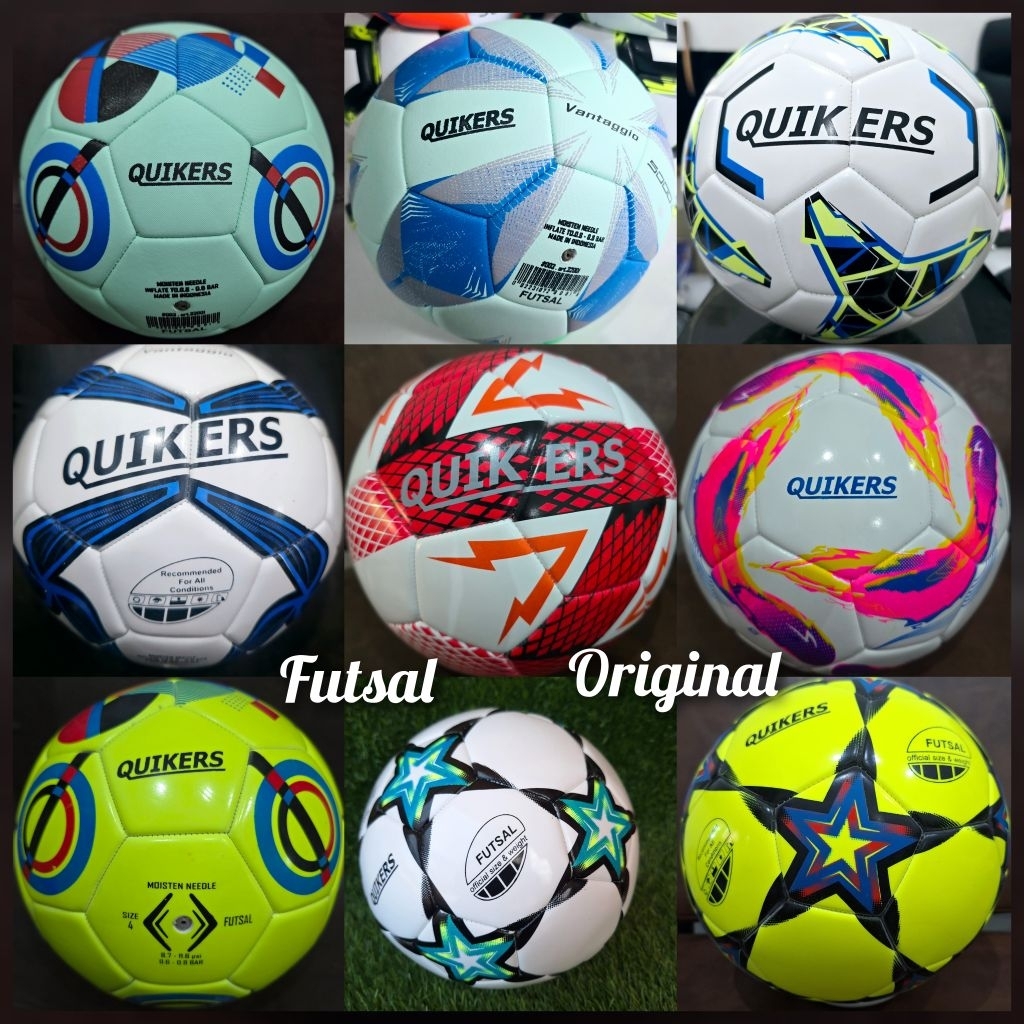BOLA FUTSAL SIZE 4 QUIKERS ORIGINAL / BOLA FUTSAL ORIGINAL / BOLA FUTSAL