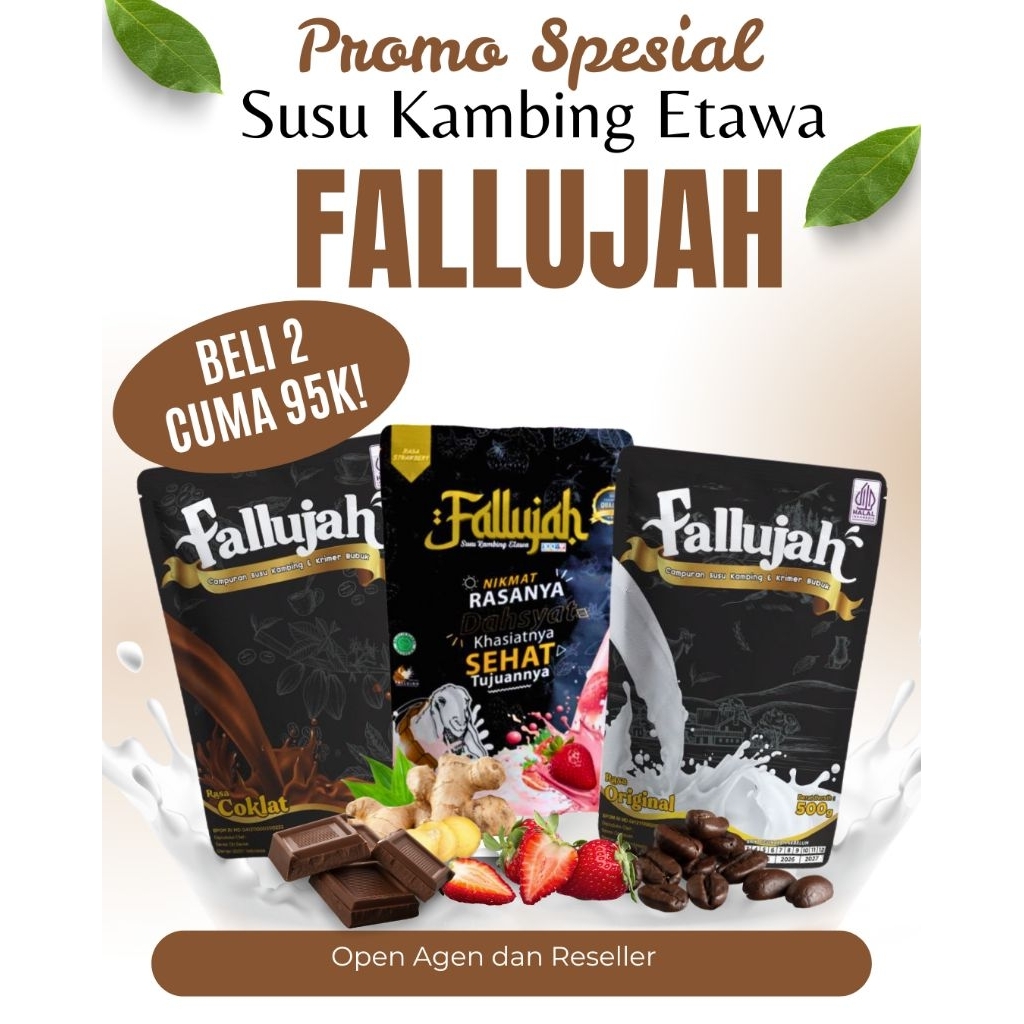 

Paket hemat! 2 pcs Fallujah susu kambing