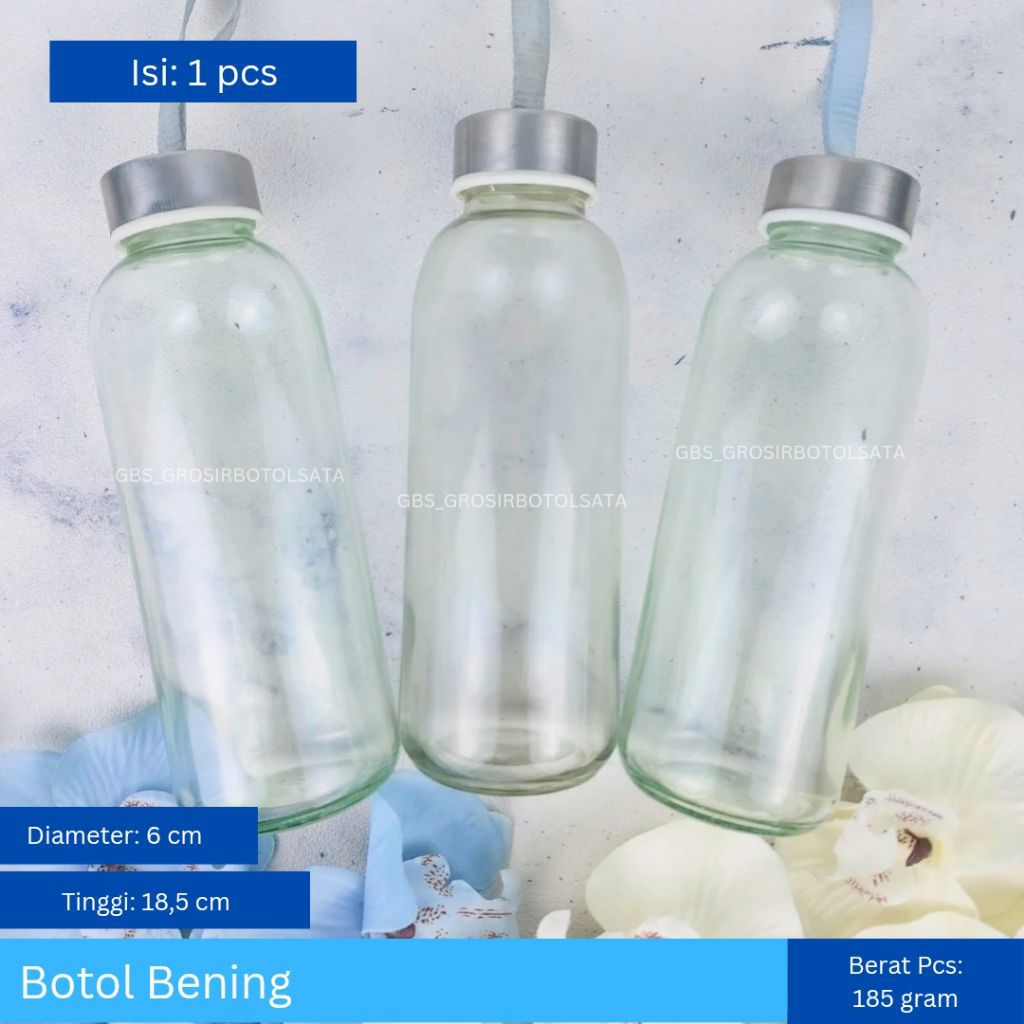 Botol BENING 420ml / Souvenir pernikahan botol kaca / souvenir pernikahan tumbler / souvenir unik