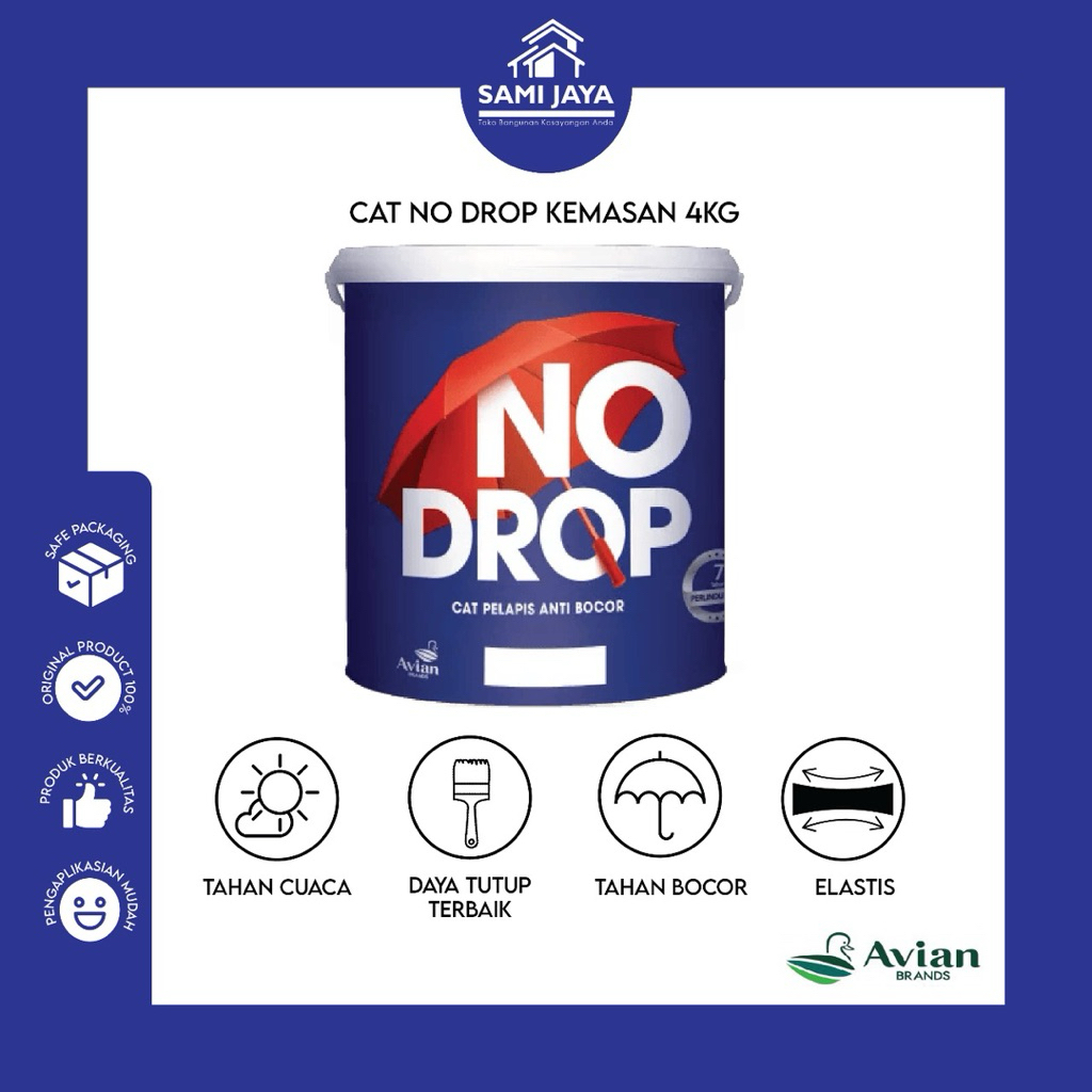 CAT NO DROP KEMASAN 5kg II No Drop II Cat anti bocor II Avian Brand
