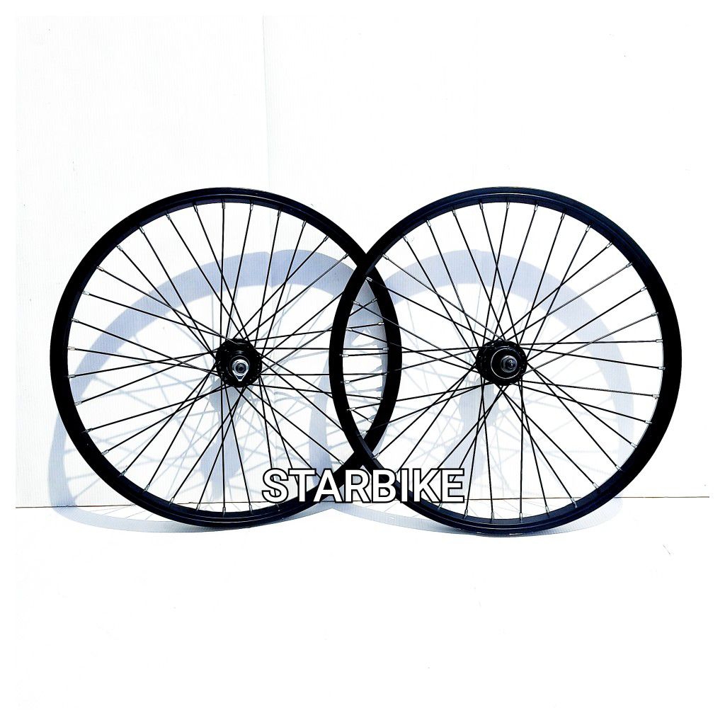 Velg Wheelset 20 Inch Bmx Hitam Polygon Sepasang