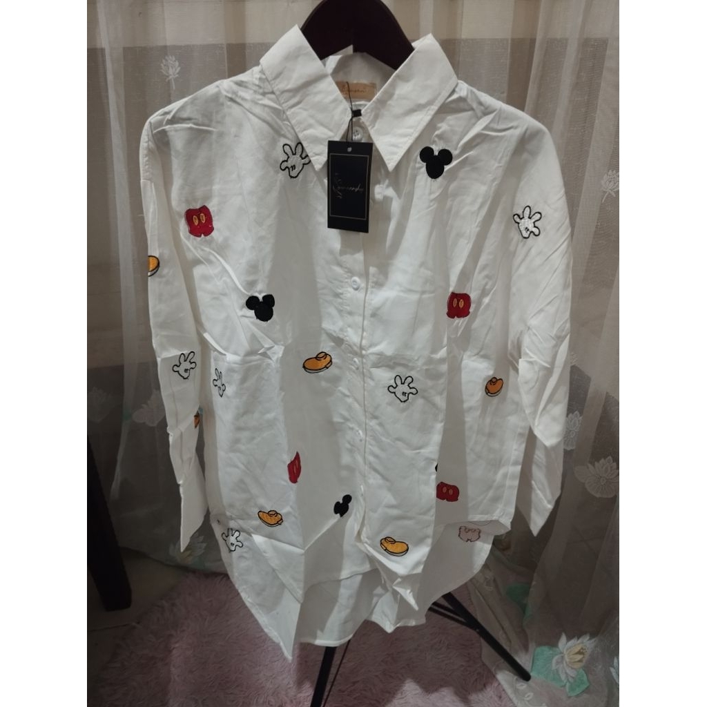 ❤NEW❤ Kemeja Mickey Full Bordir Import ( Gambar BolBal) Best Seller