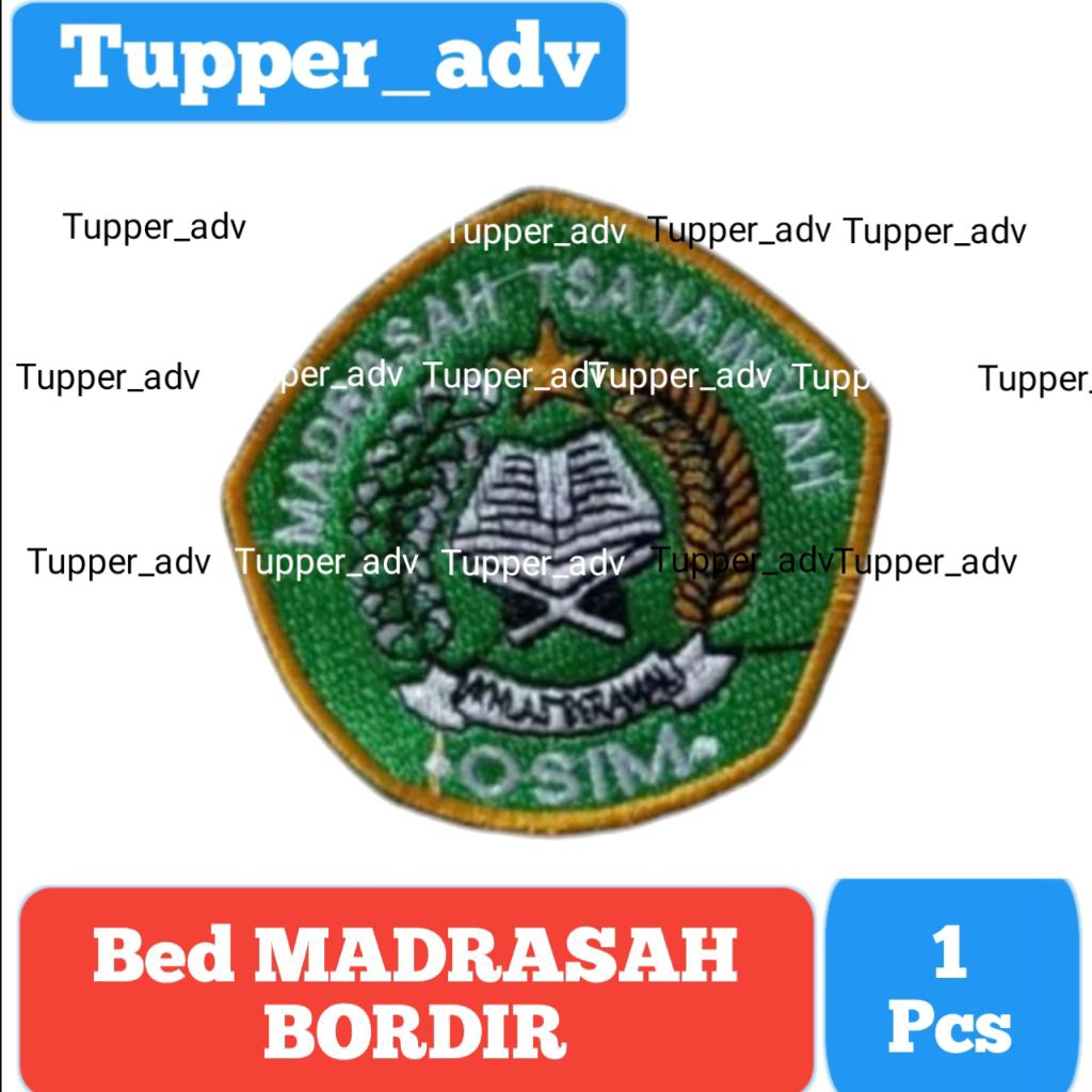 Badge Madrasah OSIM Bordir / Bed OSIM MTs Bordir / Badge Madrasah Tsanawiyah / Bed Madrasah OSIM MTs