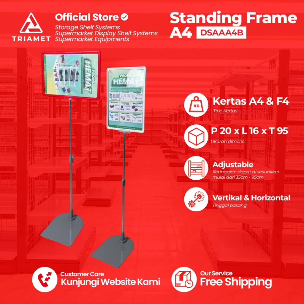 

Standing Frame A4 - Pop Up Frame A4 Standing - Papan Harga Promo Toko & Minimarket