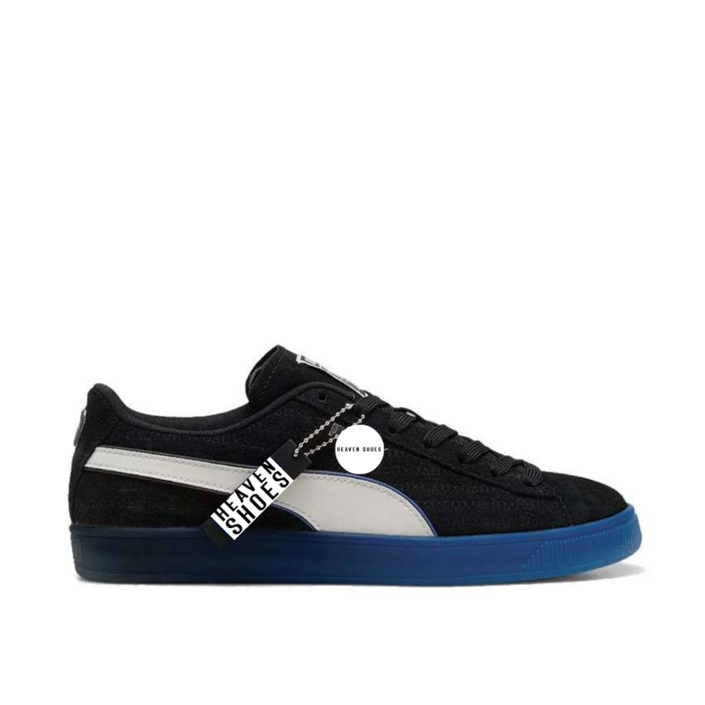 Playstation x Sepatu Puma Suede Black Glacial Grey Original