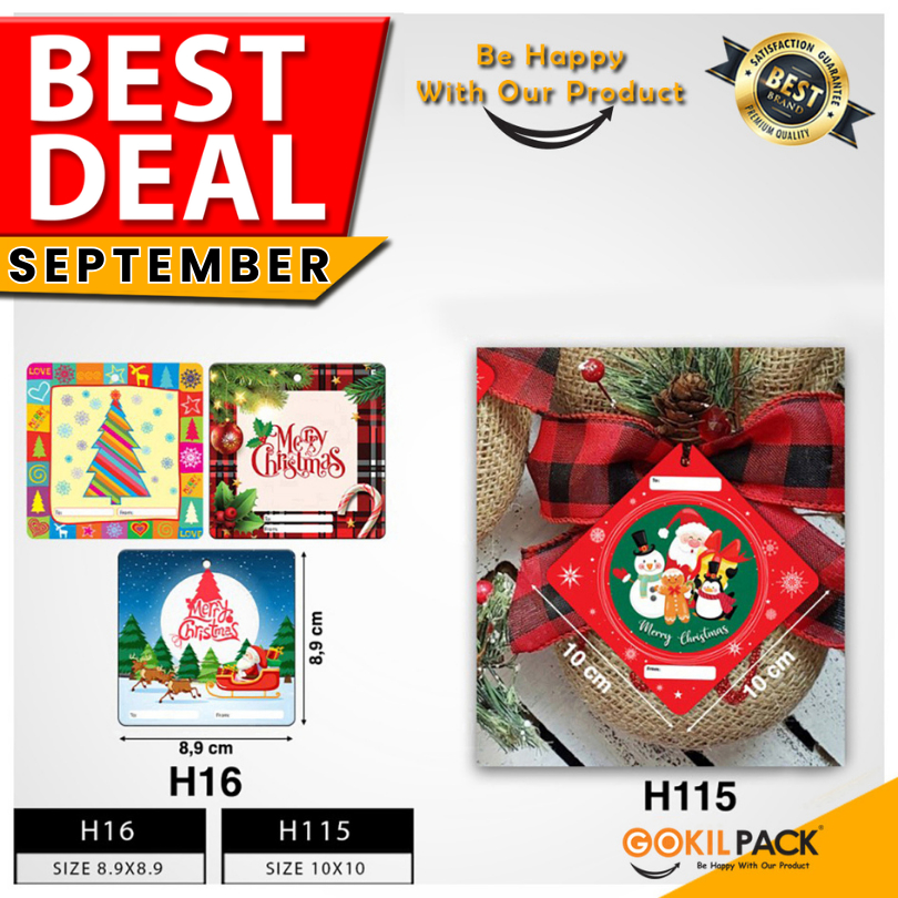 

Hang Tag – Hang Tag Motif Merry Christimas 8,9x8,9 | H16 H115