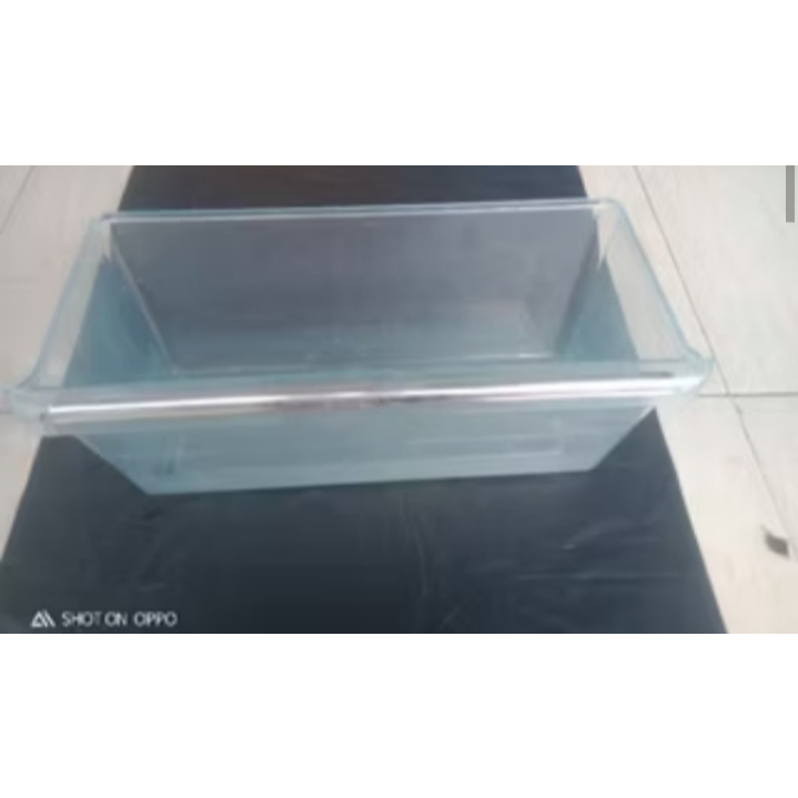 RAK SAYUR KULKAS POLYTRON TAMPEREE GLASS 1 PINTU VERSI ORIGINSL COPOTAN